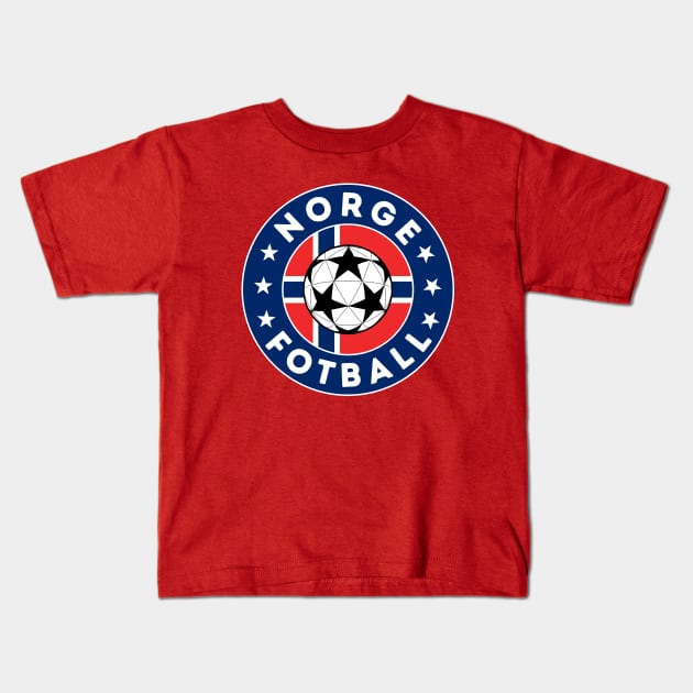 Norway Football Lover Kids T-Shirt by footballomatic